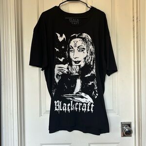 Blackcraft Cult Satanic Morticia Addams Graphic Tee
